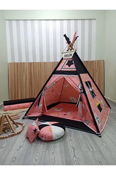 Henna Prime Kızıldereli Çocuk Oyun Çadırı Devrilmeyen Sabitleme Mekanizmalı G...