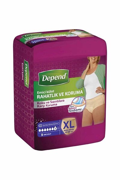 Depend Women's Diapers - Absorbent Xlarge 9-Piece Panties