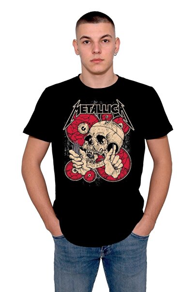 baskwear Metallica Skull Battery Guitar Unisex majica