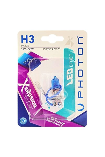 Photon H3 12v 55w Xen Vısıon (TEKLİ BLİSTER) Ampul Ph5503 Dv B1
