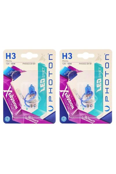 Photon H3 12v 55w Xen Vision Beyaz Işık Ampül Takımı (2 Adet)