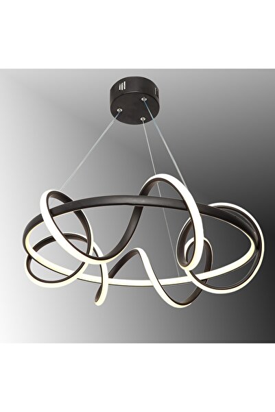 TT AYDINLATMA Tt314-sy Büyük Sarmal Modeli Mat Siyah ( Gün Işığı ) Led Avize
