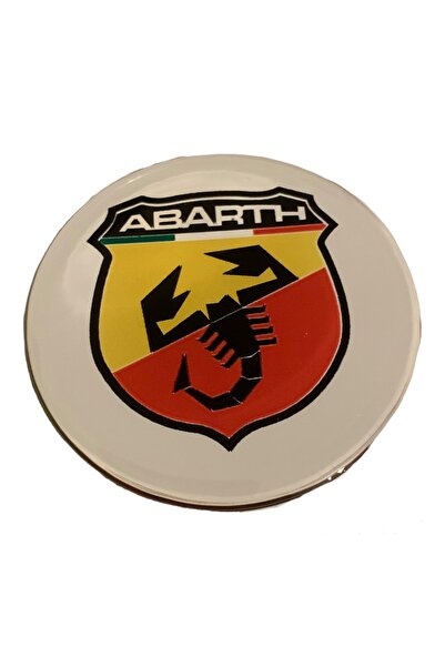 İKTUNING Fiat Abarth Logolu Punto 500 Jant Göbek Damla Stıcker (gümüş-sarı-kı...