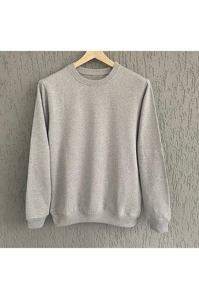 PLA STORE Hanorac unisex gri simplu