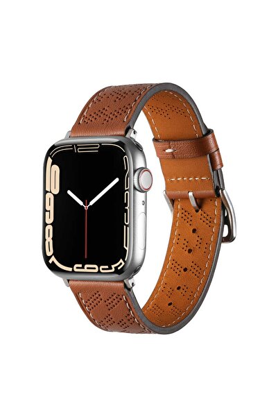 Nezih Case Watch Seri 5/6/7/8/9/se 38/40/41mm Seri 10 42 / Seri 11 42mm Uyumlu Hermes Deri Kordon Strap Kayış