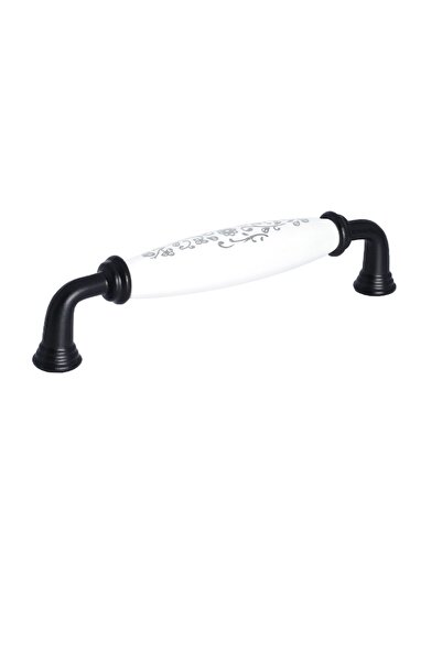 Porcellana Perla Porselen Kulp- Dolap Çekmece Mobilya Mutfak Çocuk Kulbu Yakut -16 Cm - Siyah-beyaz- Gri-stk5009