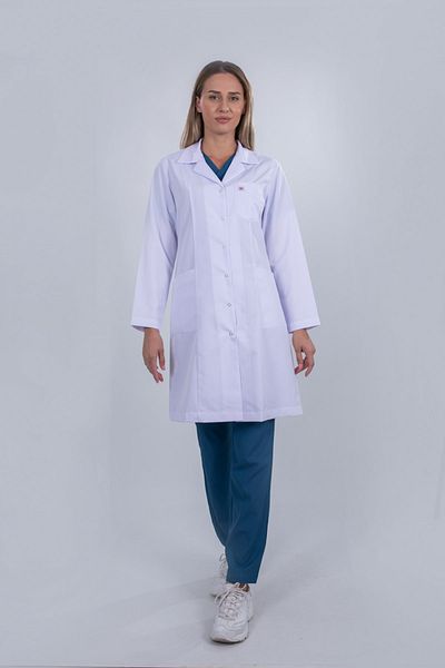 monotıp Shirt Collar Doctor Apron |   Long Sleeve