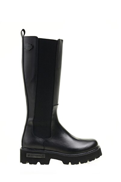 Harley Davidson Siyah Kadın Deri Çizme SPIEZ