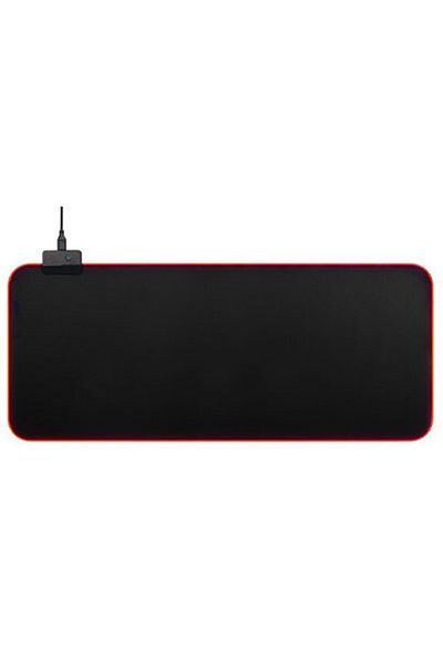 Unico لوحة ماوس ألعاب بإضاءة LED RGB غير مطبوعة بلون أسود عادي مقاس 78 × 30 سم Mp-0778
