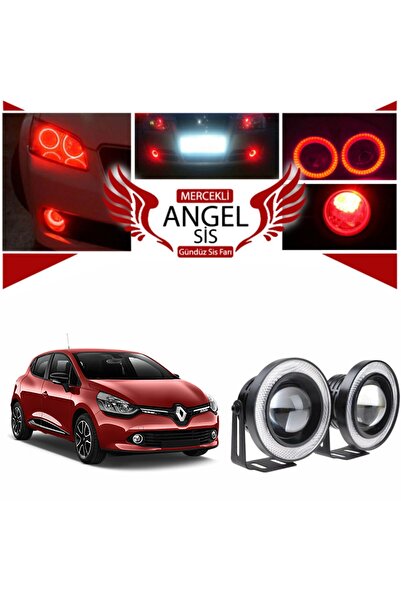 STS Oto Aksesuar Renault Clio 4 Uyumlu, Universal Mercekli Led Angel Sis Farı...