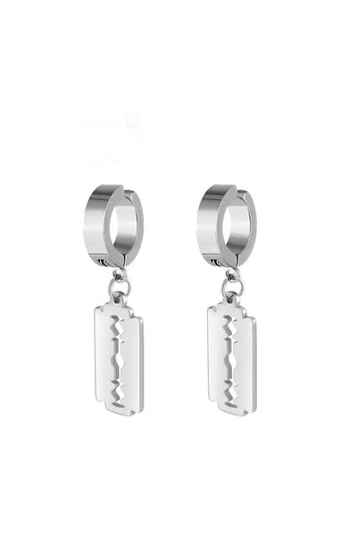 Köstebek Titanium Compression Double Fake Razor Earrings