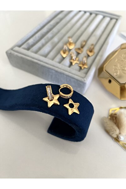 SU PERİSİ TAKI BİJUTERİ Vip سلسلة الذهب الرغيف الفرنسي حجر هوب مفصلة أقراط ال...