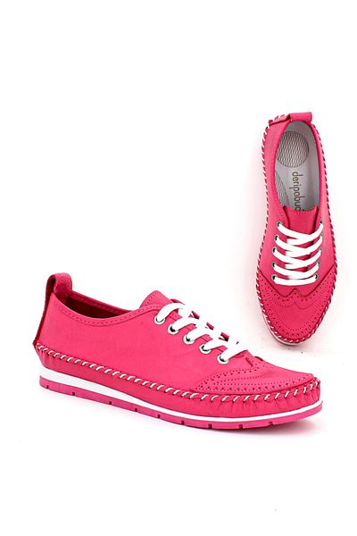 Deripabuc Genuine Leather Fuchsia Women's Leather Casual Dp16-0062