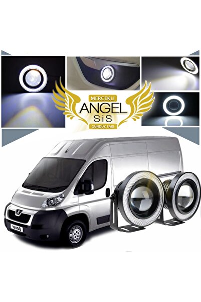 STS Oto Aksesuar Peugeot Boxer Uyumlu, Universal Mercekli Led Angel Sis Farı,...