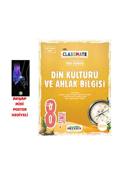 Okyanus 8. Sınıf Classmate Din Kültürü Ve Ahlak Bilgisi Soru Bankası Ahşap Poster Hediyeli