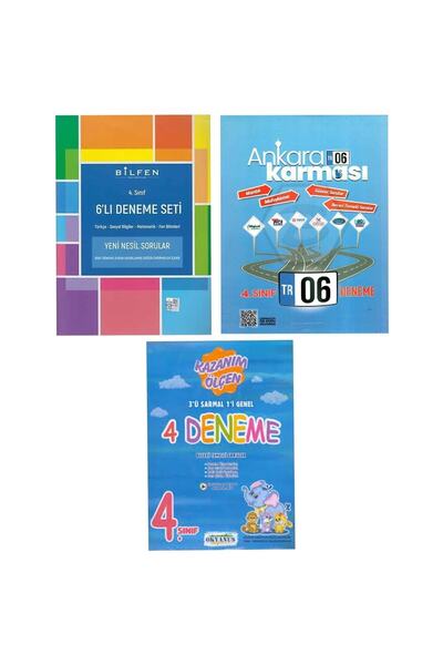 Bilfen Yayıncılık 4. Sınıf Bilfen Deneme Seti Ankara Karması Deneme Seti Okya...