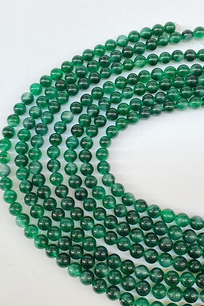 Hobigram Χάντρες από φυσική πέτρα Grass Green Ceyt Μέγεθος 8 mm 1 String – Χάντρες, Κομψό Σχέδιο, Γυναικείο Αξεσουάρ