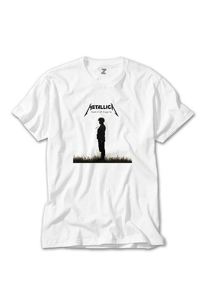 Z zepplin Tricou alb Metallica Master Of Puppets Metal Soldier