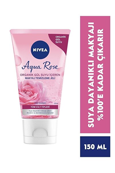 NIVEA جل مزيل مكياج الوجه المقاوم للماء من أكوا روز يحتوي على ماء الورد العضو...