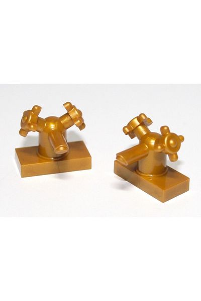 LEGO Original Custom Moc Accessory 2 Pcs Gold/Altyen Color Small Tap to Carry