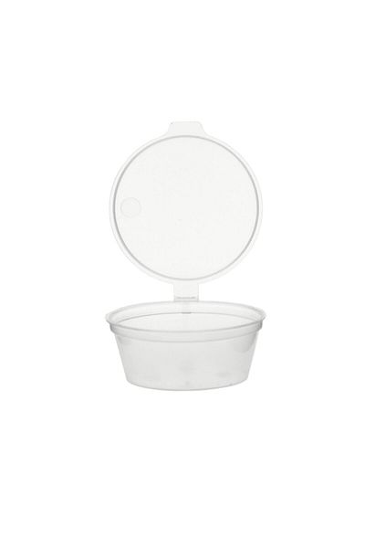 RUBİKAP Leak Proof Sauce Container 60 Cc Round Self Lid Dsc.60 50 Pieces