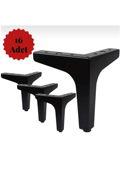 SÖZER ORMAN ÜRÜNLERİ (16 Adet) 12cm Modern Mat Siyah %100 Metal Mobilya, Dola...