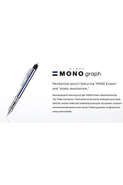 Tombow Mono Graph Versatile Pen 0.5mm Transparent Blue