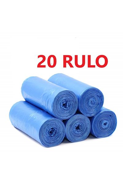 EFTAPLAST 75X90 Blue Trash Bag 300 g (20 Rolls-200 Pieces)