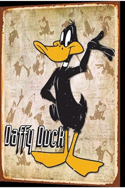 Hayat Poster Retro drveni poster sa crtanom likom Daffy Ducka