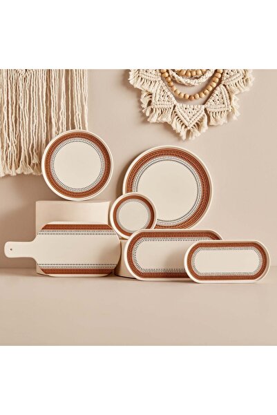 Bella Maison Terra Seramik Büyük Sunum Tabağı Kiremit (26x13 cm)