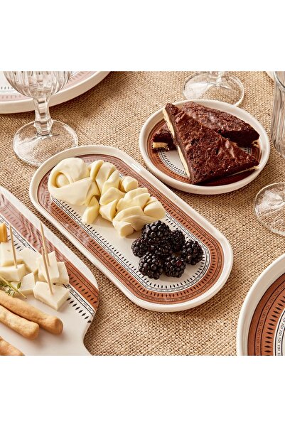 Bella Maison Terra Seramik Büyük Sunum Tabağı Kiremit (26x13 cm)