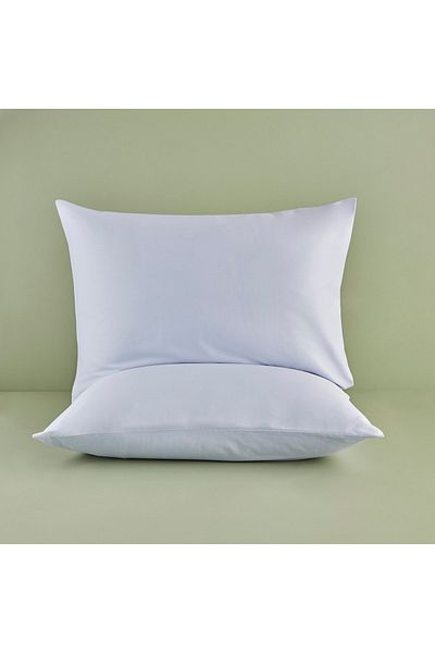 Bella Maison Față de pernă 100% bumbac Ranforce Basic, pachet de 2 albastru deschis (50X70 CM)