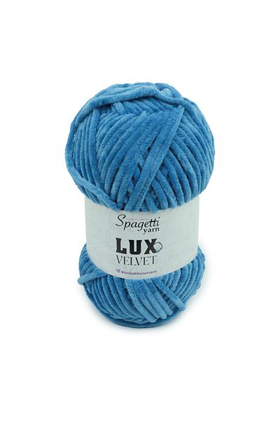 Spagettiyarn Πλεκτό νήμα Lux Velvet Denim Blue Velvet