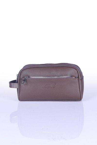 By Hakan Men's Shaving And Handbag Brown