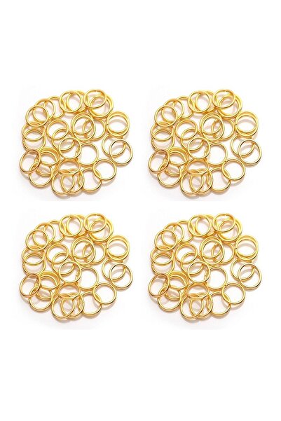 Getshopmini Tesbih Kolye & Bileklik Halkası 10mm Gold 50 Adet