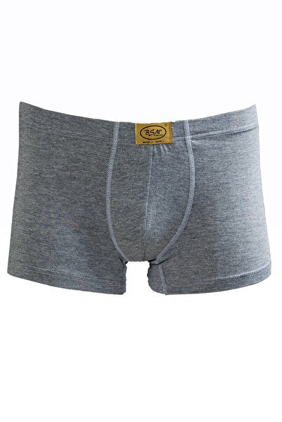 BSM Men's 2-Pack Dark Gray Cotton Elastic Waist Stretch Short Boxers