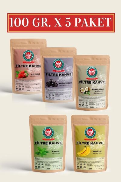 Mare Mosso Caffe ê Vendite Aromalı Filtre Kahve Tanışma Seti 100 gr X 5 Paket...