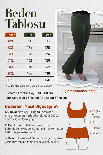 Aşkı Endam Large Size Buğlem Skuba Crepe Spanish Trousers Claret Red