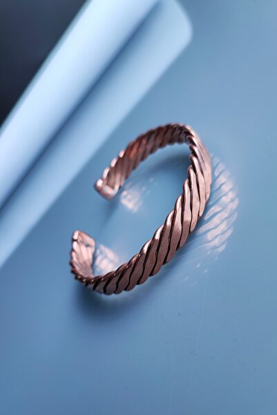 Vip Kehribar El Yapımı Ayarlanabilir Şifalı Saf Bakır Bileklik