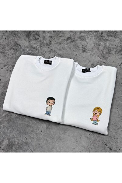 Be Original طاقم الرقبة البلوز شريك عاشق زوجين مزيج 3 موضوع الحب هو مطبوعة