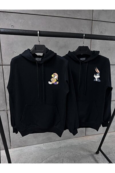 Be Original Kapüşonlu Sweatshirt Partner Sevgili Çift Kombinleri 3 Iplik Bugs...