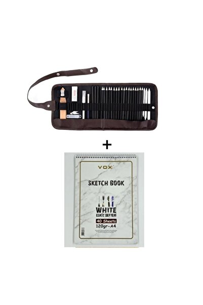 Bigpoint 25 Piece Sketch Graduated Pen Set And Roller Pen Holder And A5 Noteb...
