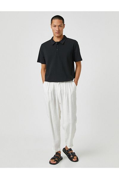 Koton Polo T-shirt - Black - Regular fit