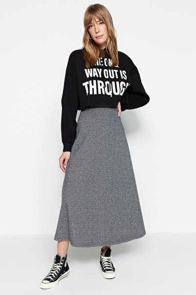 Trendyol Modest Skirt - Grau - Maxi