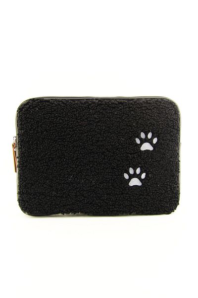 HNB Black Fluffy Macbook Air Pro 13 & 14 Inch Computer Laptop Case