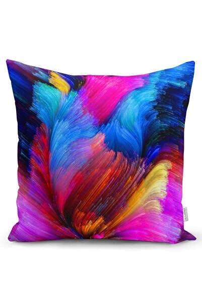 Realhomes Çift Taraflı 3 Boyutlu Dijital Baskılı Modern Raşel Örme Yastık Kır...