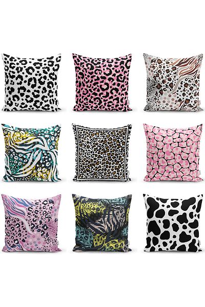 Realhomes Μαξιλαροθήκη διπλής όψης Leopard Print Special Design Ψηφιακή τυπωμένη μοντέρνα Raschel πλεκτή μαξιλαροθήκη