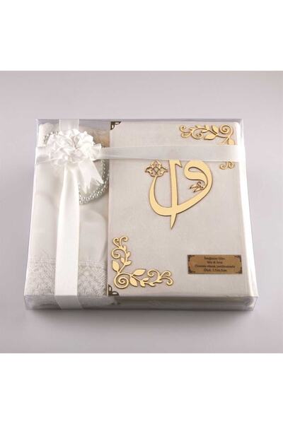 Hayrat Neşriyat Şal + Seccade + Tesbih + Kuran Hediye Seti (orta Boy, Kadife,...