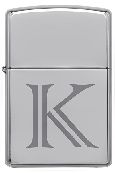 Zippo Çakmak K Harf Gümüş Gri