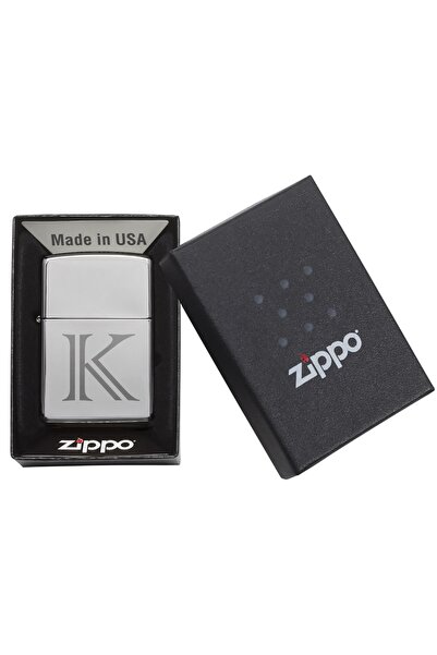 Zippo Çakmak K Harf Gümüş Gri